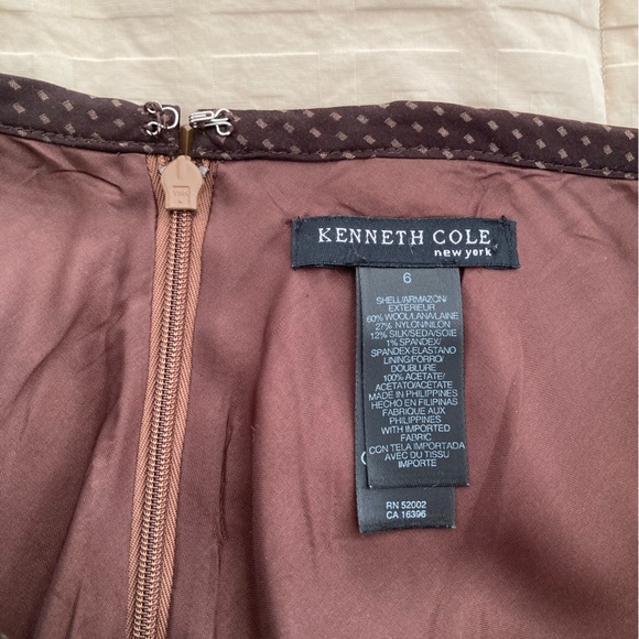 Kenneth Cole maxi wool brown skirt, size 6-8 - Picture 8 of 10